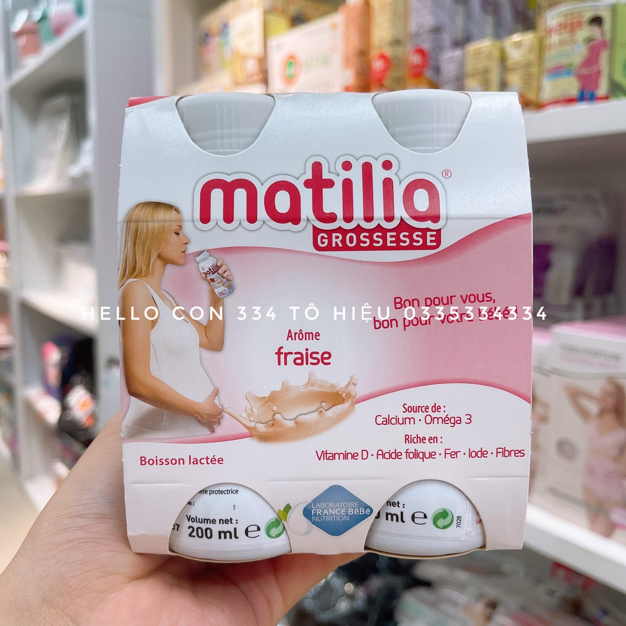 Sữa bà bầu Matilia 200ml 4h/vỉ (4 vị Socola, Dâu, Vani, Chuối) — ảnh 3
