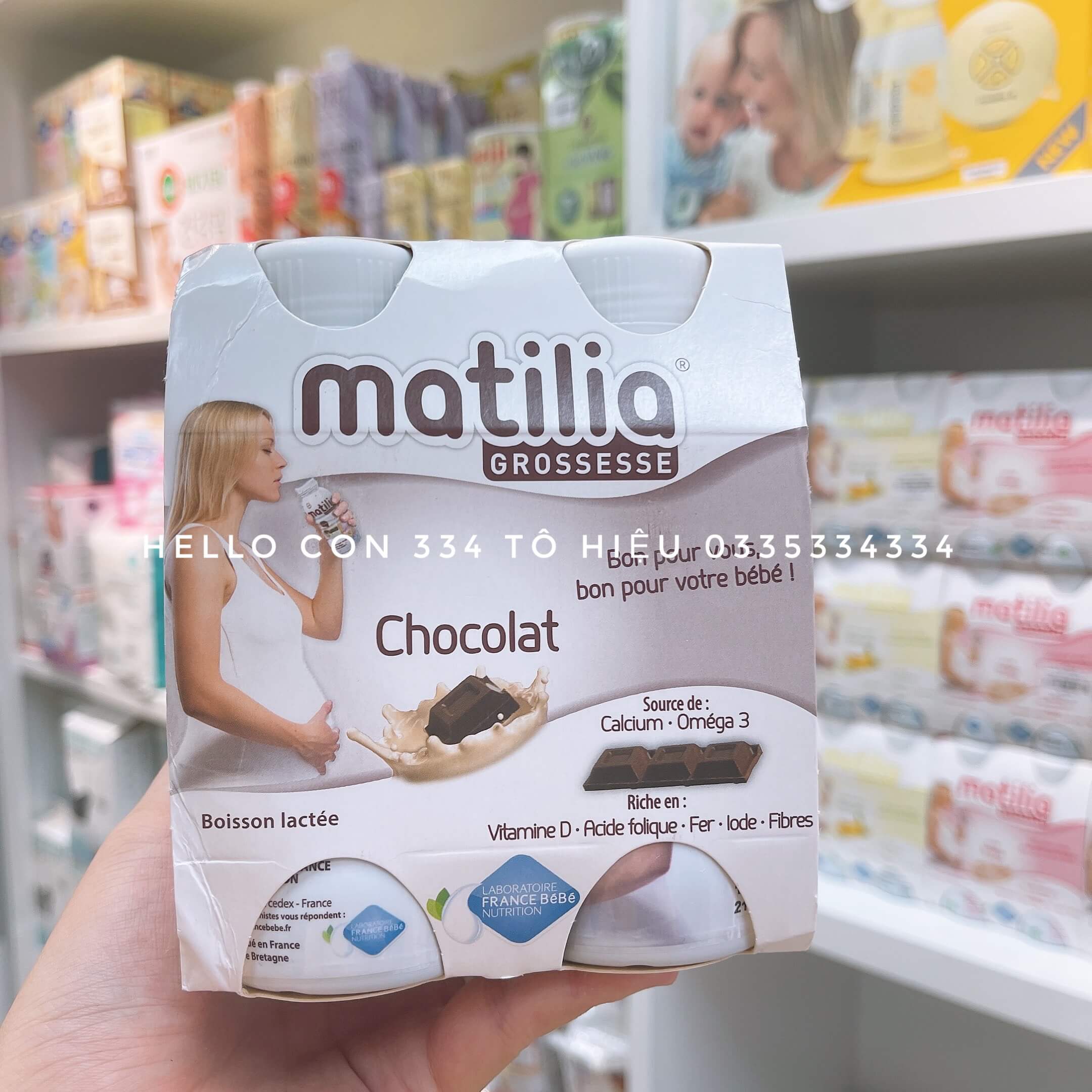 Sữa bà bầu Matilia 200ml 4h/vỉ (4 vị Socola, Dâu, Vani, Chuối) — ảnh 4