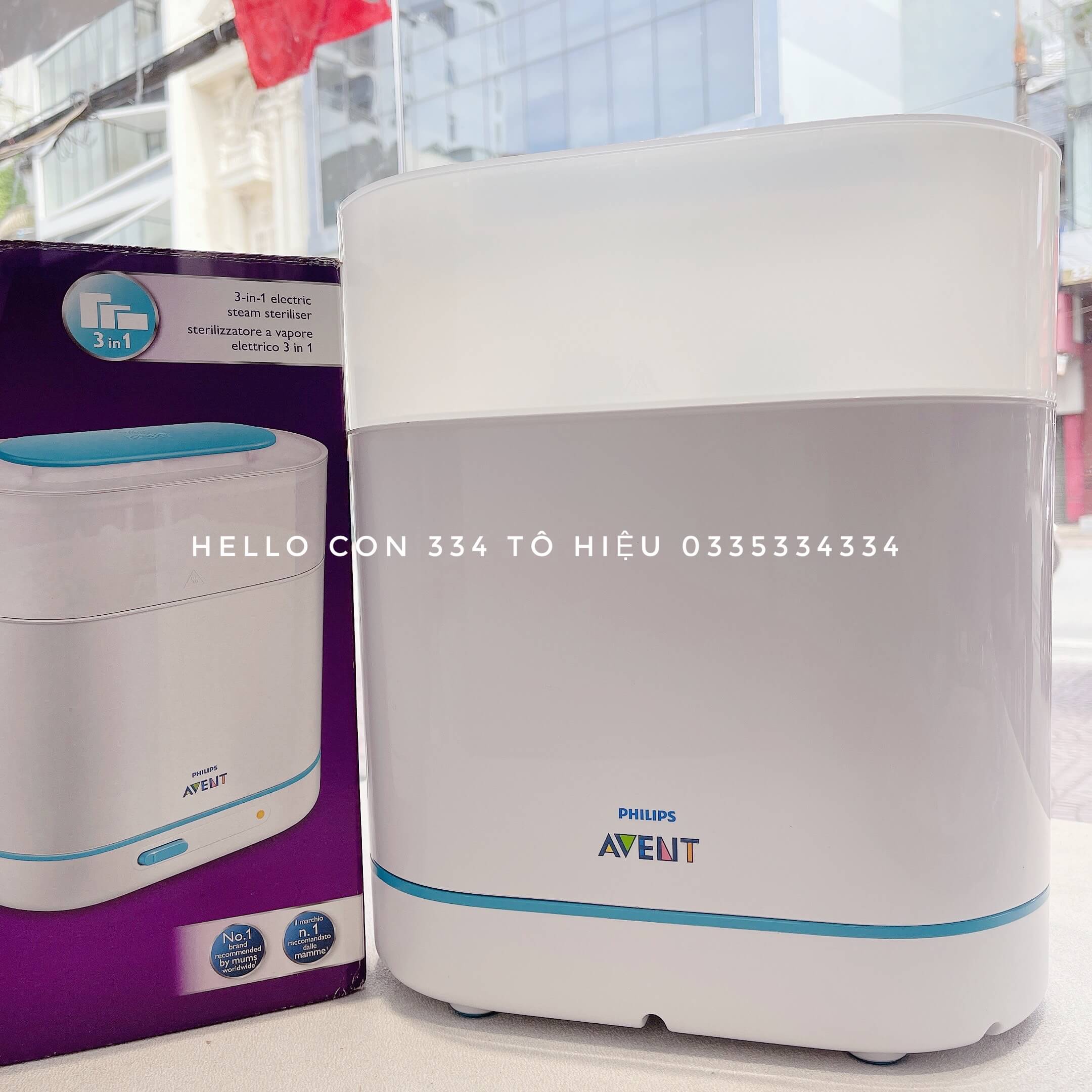 Máy tiệt trùng bình sữa 3 trong 1 Avent