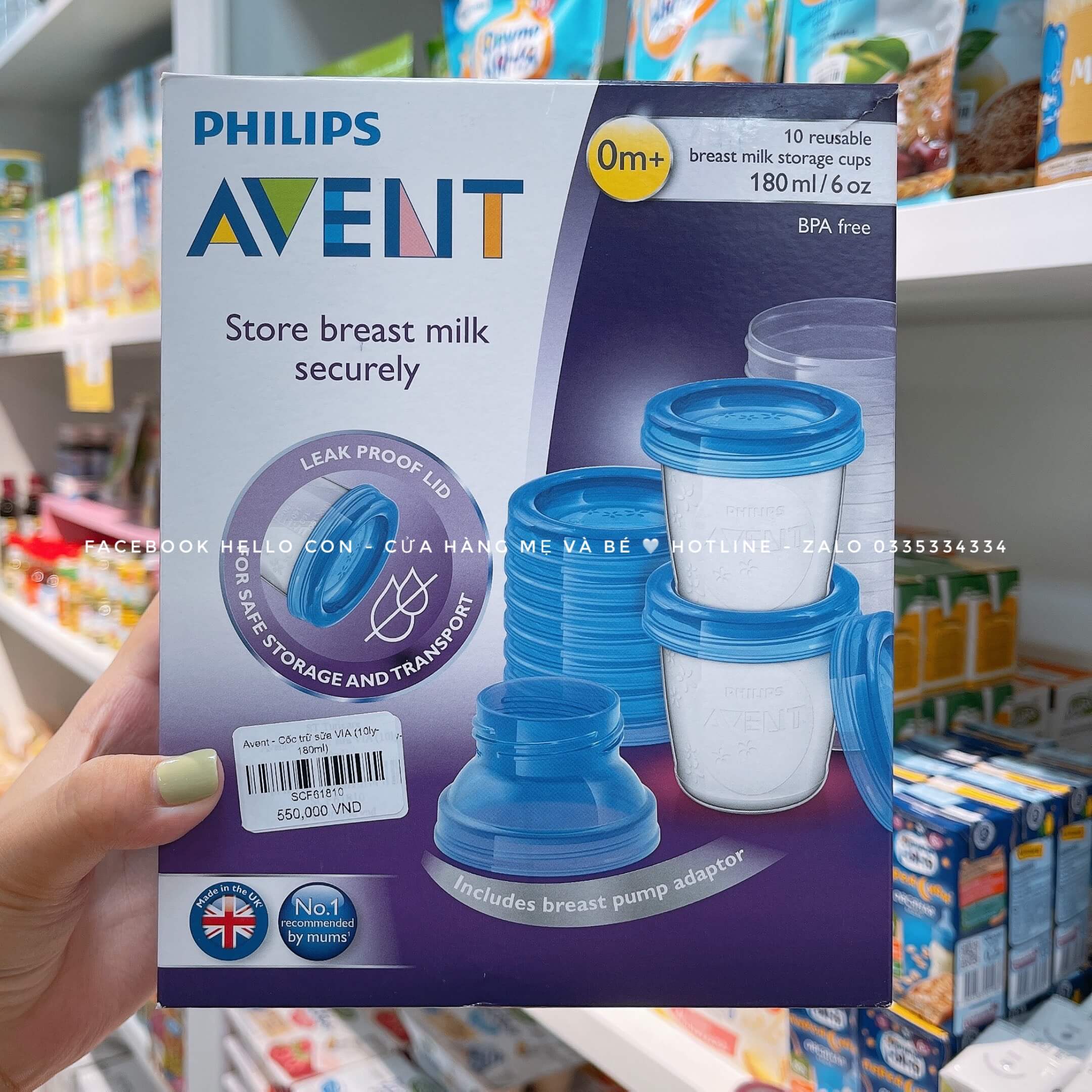 Cốc trữ sữa Avent VIA (10ly-180ml) — ảnh 2