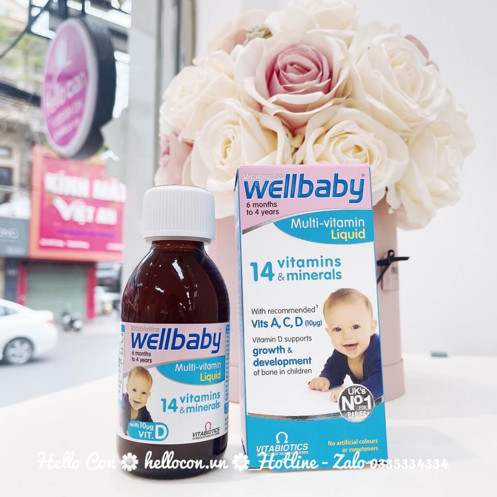 Vitamin tổng hợp 14 vitamin WellBaby (4 tháng - 4 tuổi)