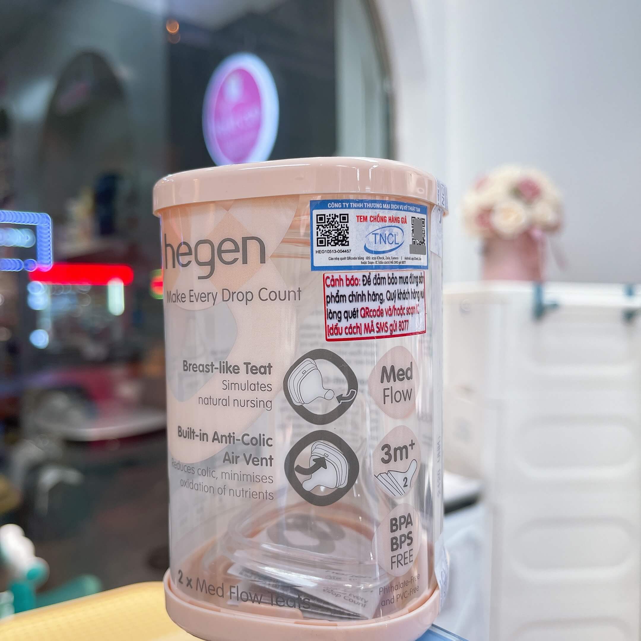 Bộ hai núm ty Hegen các size (Size 0-1m, size S 1-3M+, size M 3-6M+, size L trên 6M+, size Y cắt dành cho thức ăn sệt) — ảnh 3