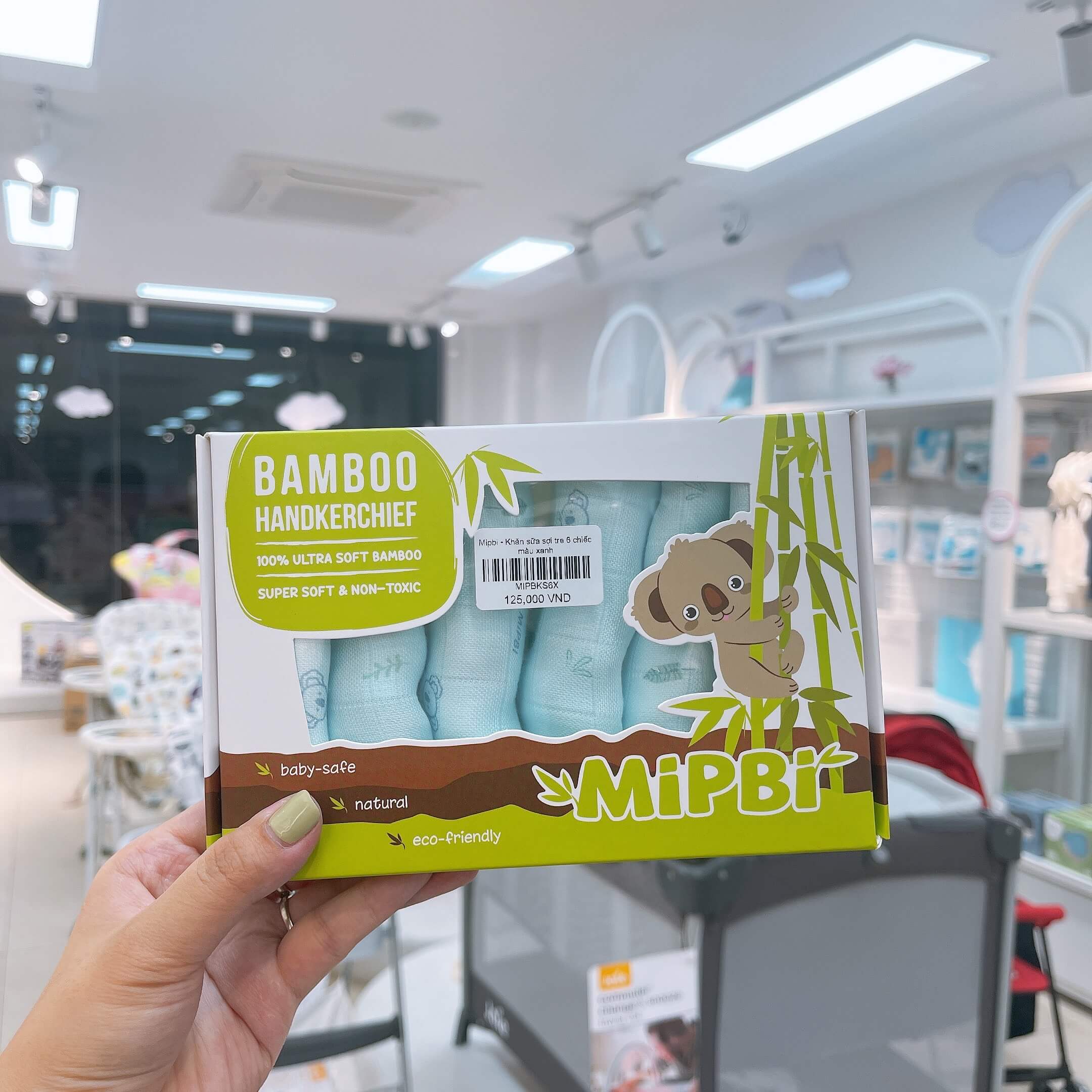 Khăn sữa sợi tre Mipbi 6 chiếc (Màu Hồng, màu Trắng, màu Xanh) — ảnh 2