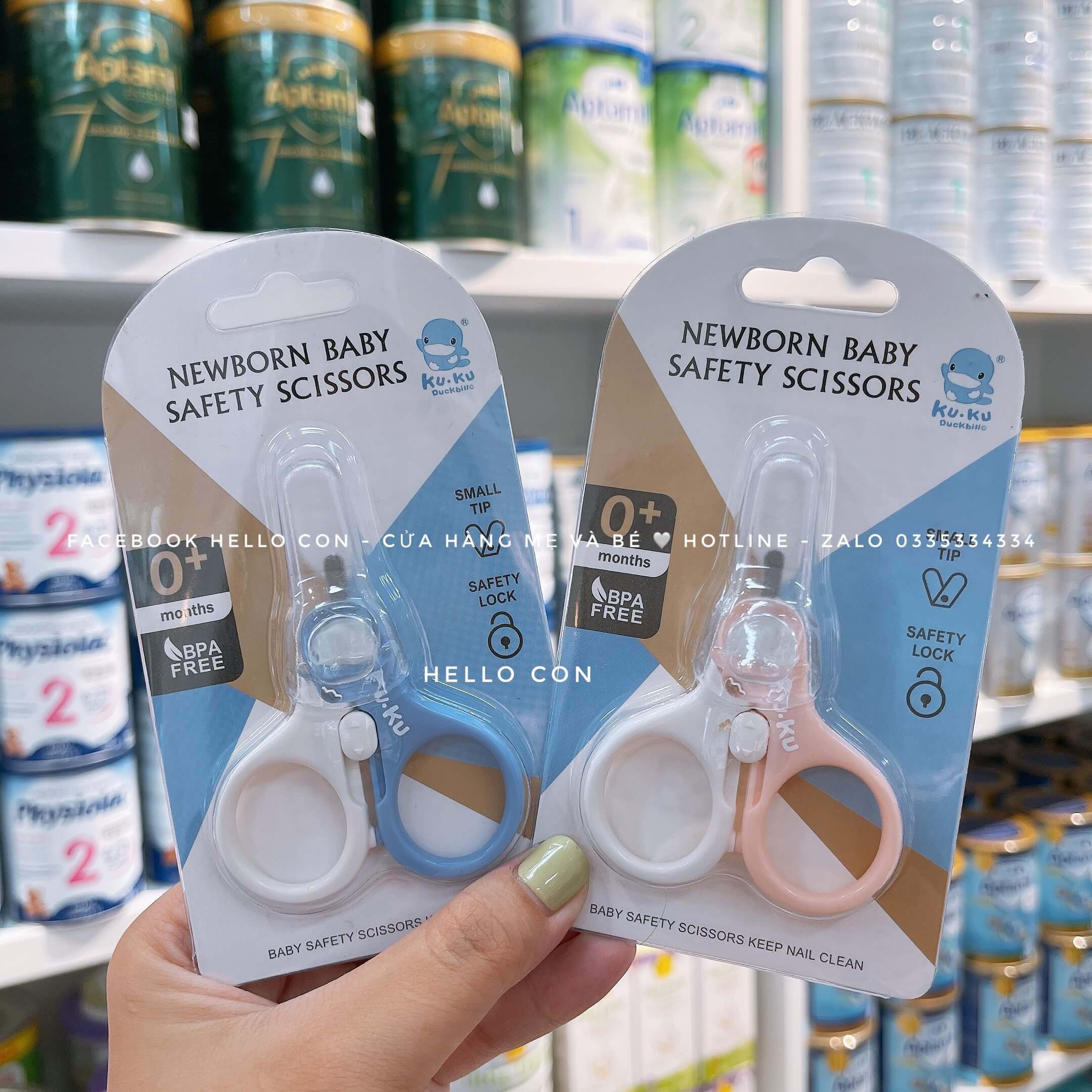 Kuku - Kéo cắt móc tay an toàn cho bé Kuku (từ 0M KU3034, từ 6M+ KU3035)
