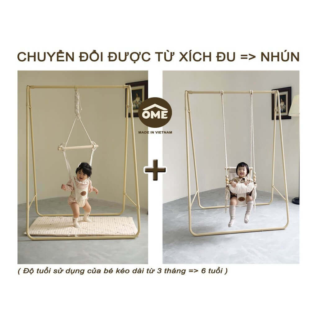 Nhún tập đứng và xích đu OME