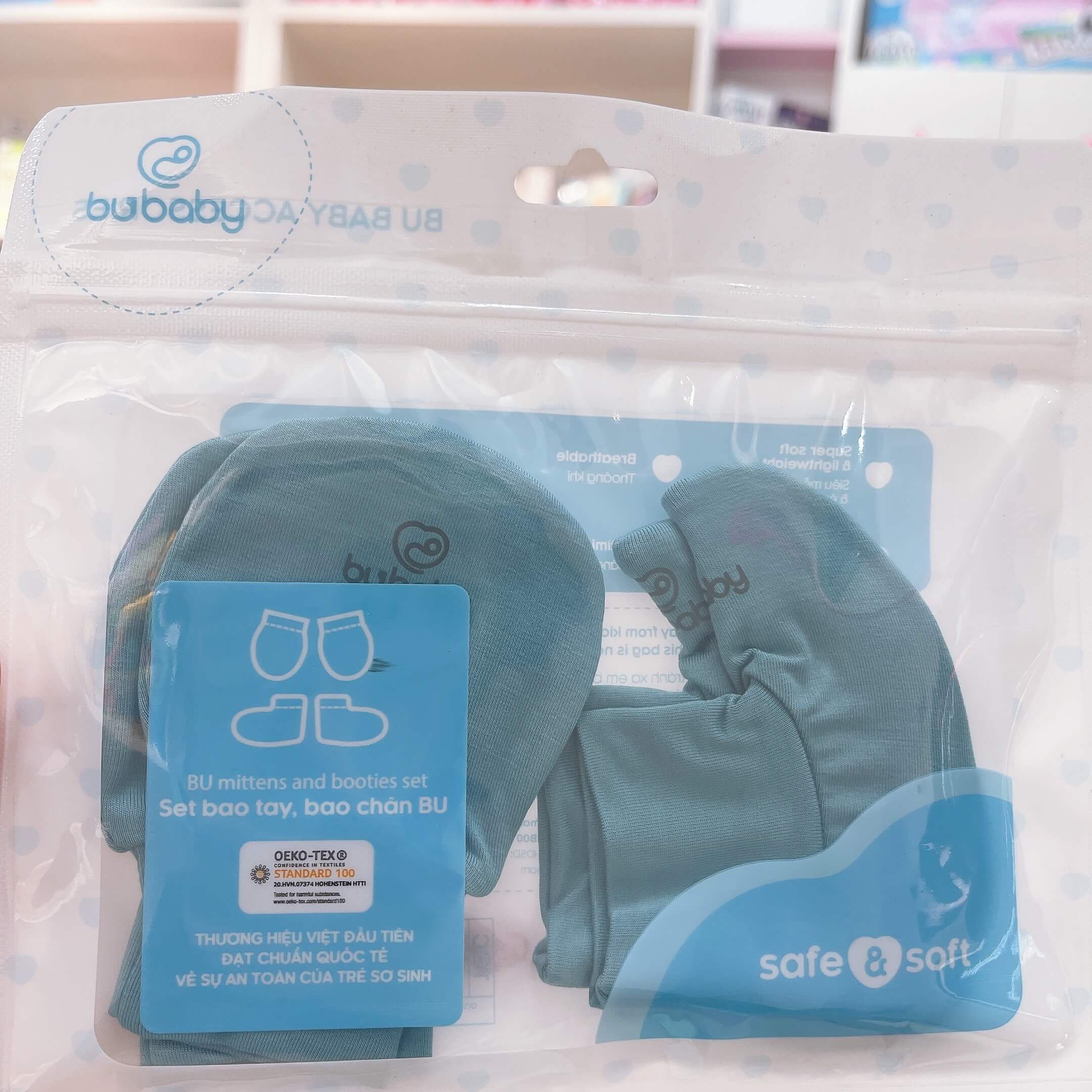 Bộ bao chân, bao tay Bu baby Bamboo - Free (18 mẫu) — ảnh 6