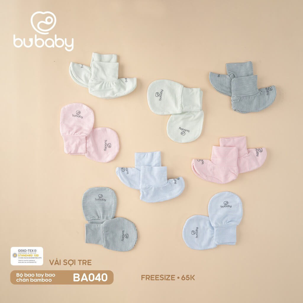 Bộ bao chân, bao tay Bu baby Bamboo cotton Free — ảnh 6