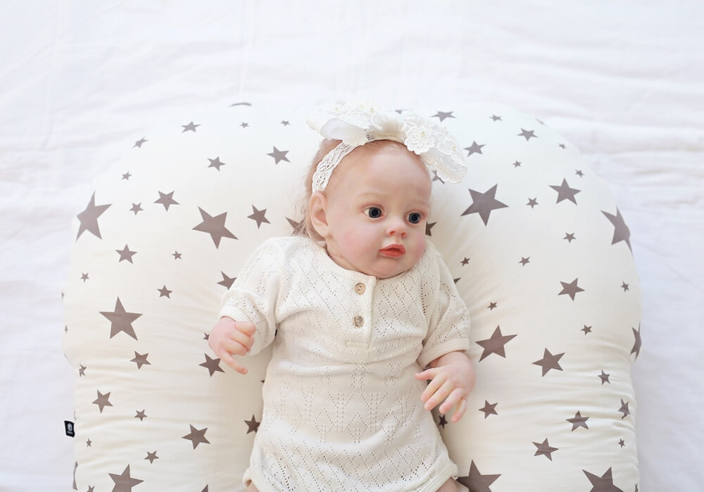 Gối chống trào Roto bebe (họa tiết Lụa gấu, Đào vàng, Đào bạc hà, Hồng chery, Ghi cá voi, Tím gấu, Vàng chim sẻ, Hoạ tiết mây, Trắng sao, Hồng gấu) — ảnh 7