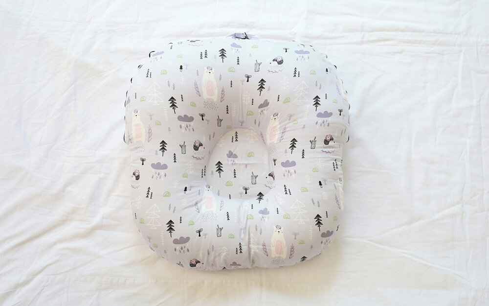 Gối chống trào Roto bebe (họa tiết Lụa gấu, Đào vàng, Đào bạc hà, Hồng chery, Ghi cá voi, Tím gấu, Vàng chim sẻ, Hoạ tiết mây, Trắng sao, Hồng gấu) — ảnh 10