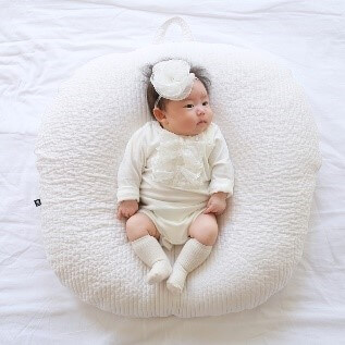 Gối chống trào Roto bebe (họa tiết Lụa gấu, Đào vàng, Đào bạc hà, Hồng chery, Ghi cá voi, Tím gấu, Vàng chim sẻ, Hoạ tiết mây, Trắng sao, Hồng gấu) — ảnh 15
