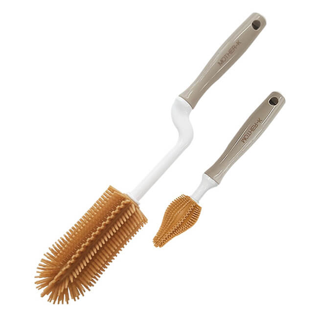 Bộ cọ bình sữa, núm ti Silicone Mother-K (Màu Đỏ, Xanh, Vàng) — ảnh 4