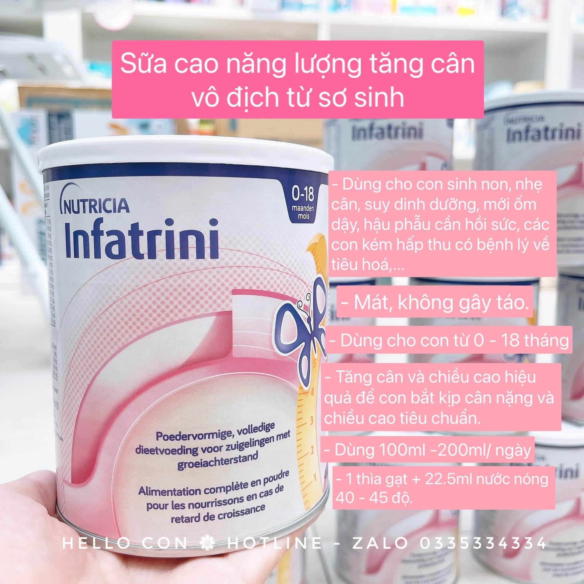 Sữa năng lượng cao dạng bột Đức Infatrini 0-18M, 400g — ảnh 4