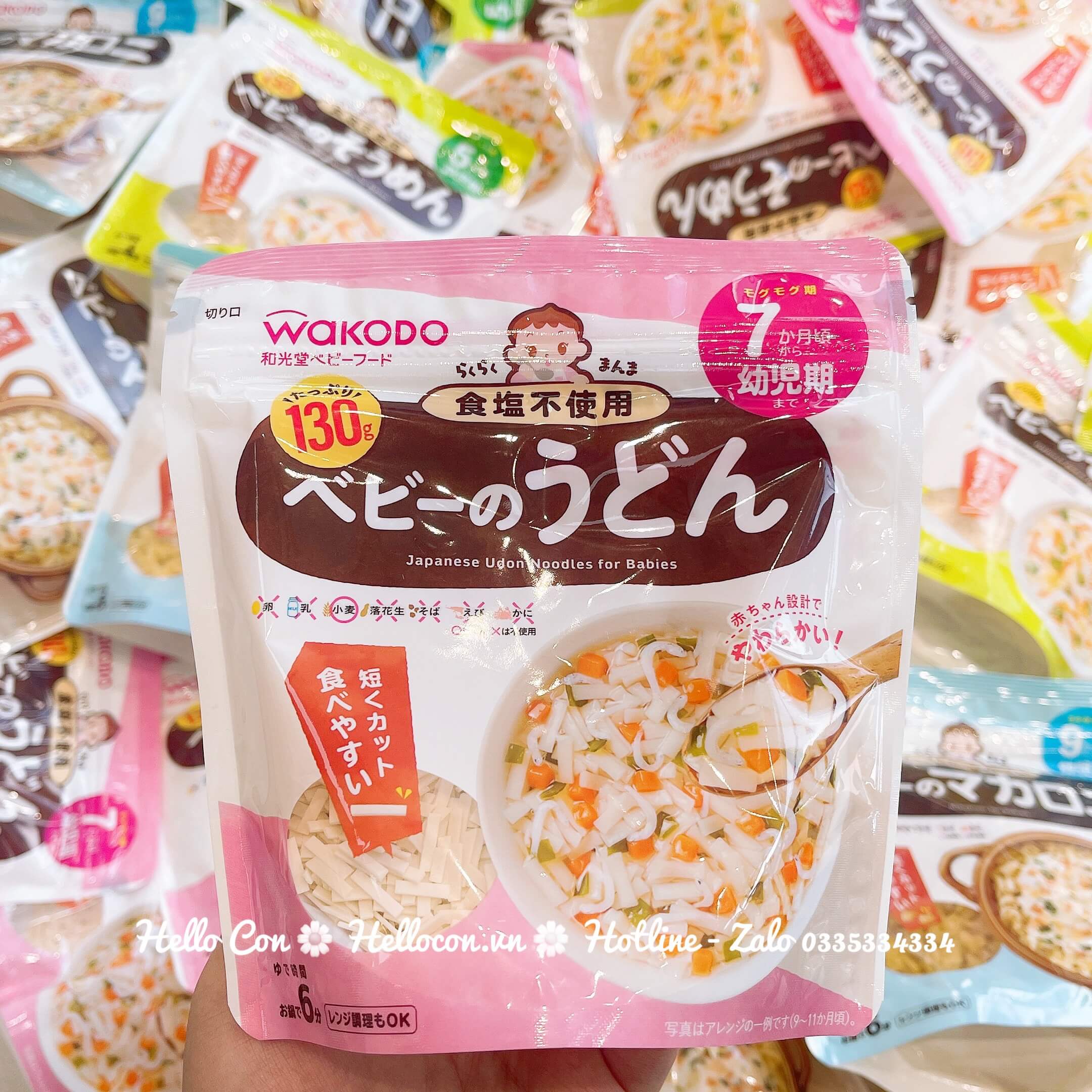 Mì Udon Wakodo cho bé 7 tháng tuổi