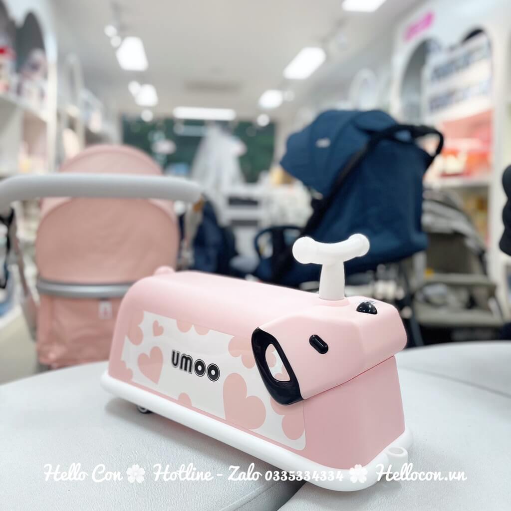 Xe chòi chân Umoo Cún UM 0290 (Màu Trắng, màu Hồng)