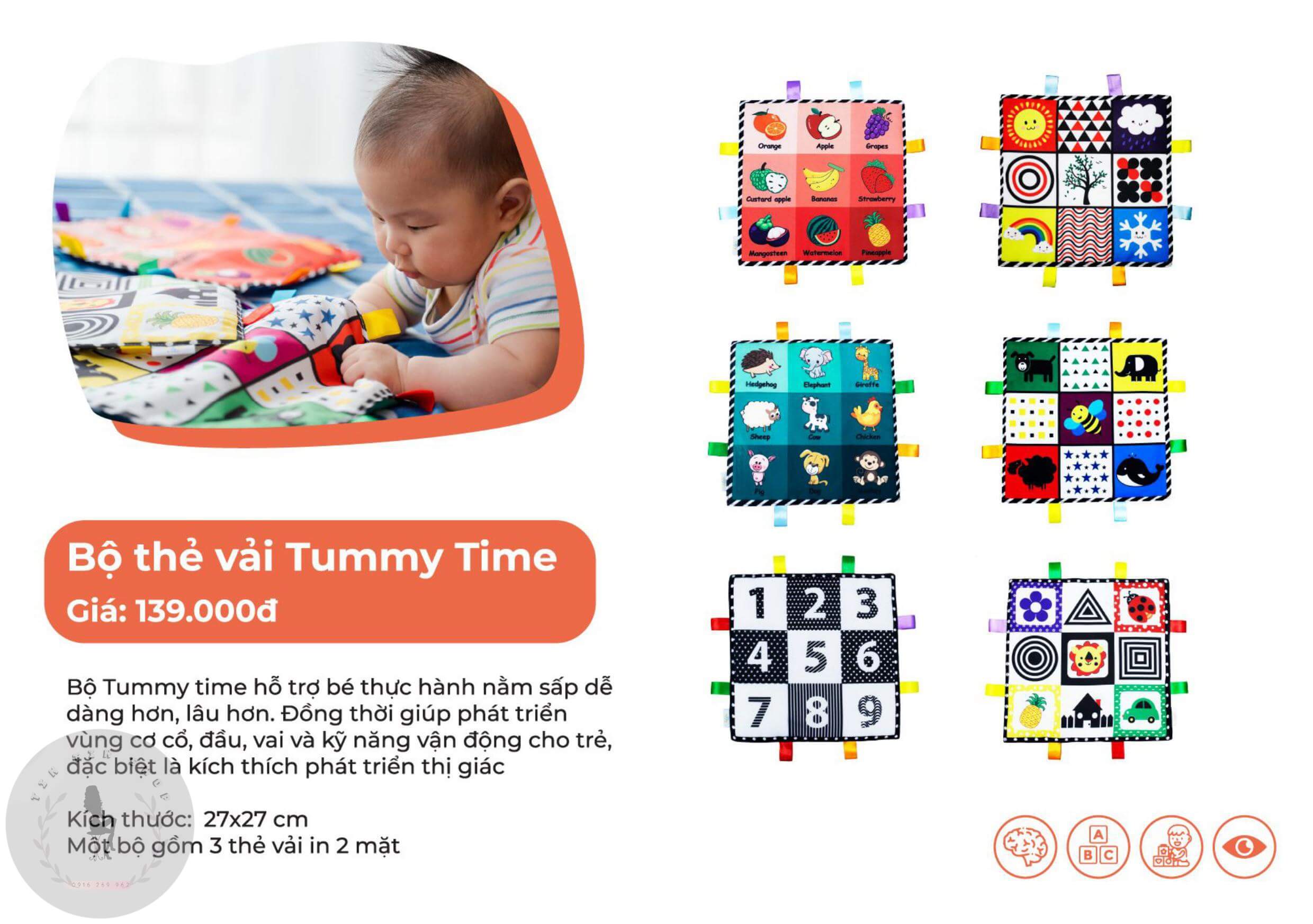 Thẻ Tummy time của Lalala Baby — ảnh 2