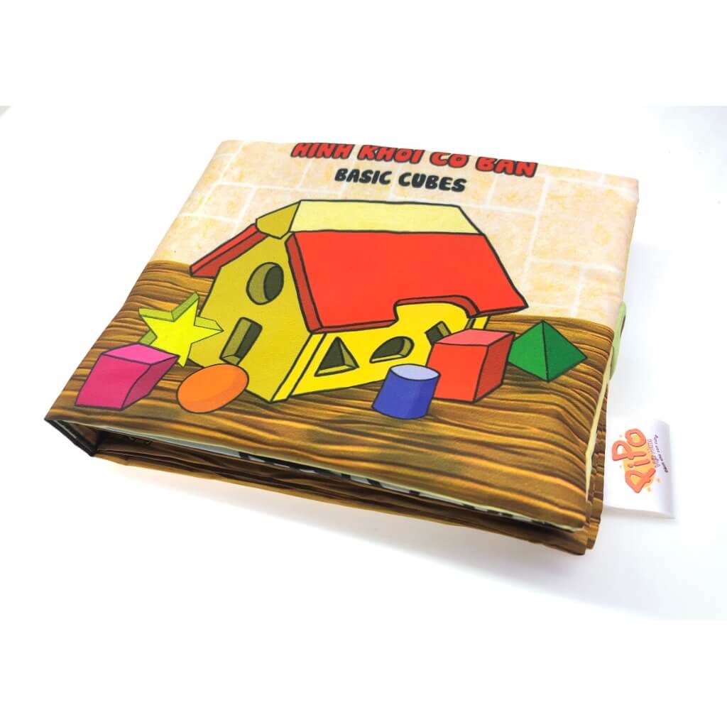 Sách vải Pipo cơ bản (Số Đếm, Chữ Cái, Hình Khối, Hoa Quả, Rau củ, Động vật nuôi, Sinh vật biển, Giao thông) — ảnh 4