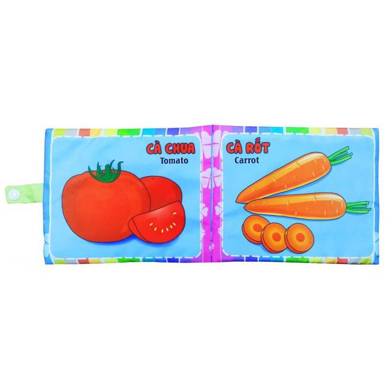 Sách vải Pipo cơ bản (Số Đếm, Chữ Cái, Hình Khối, Hoa Quả, Rau củ, Động vật nuôi, Sinh vật biển, Giao thông) — ảnh 6