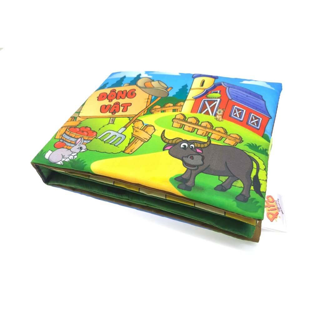 Sách vải Pipo cơ bản (Số Đếm, Chữ Cái, Hình Khối, Hoa Quả, Rau củ, Động vật nuôi, Sinh vật biển, Giao thông) — ảnh 7