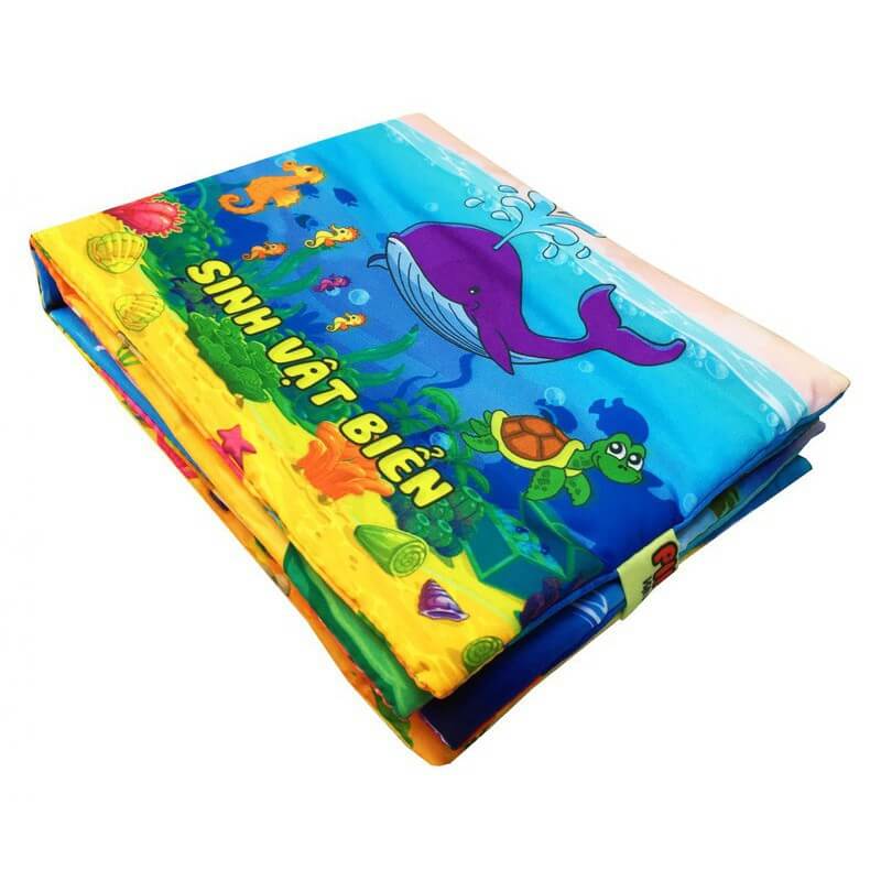 Sách vải Pipo cơ bản (Số Đếm, Chữ Cái, Hình Khối, Hoa Quả, Rau củ, Động vật nuôi, Sinh vật biển, Giao thông) — ảnh 8