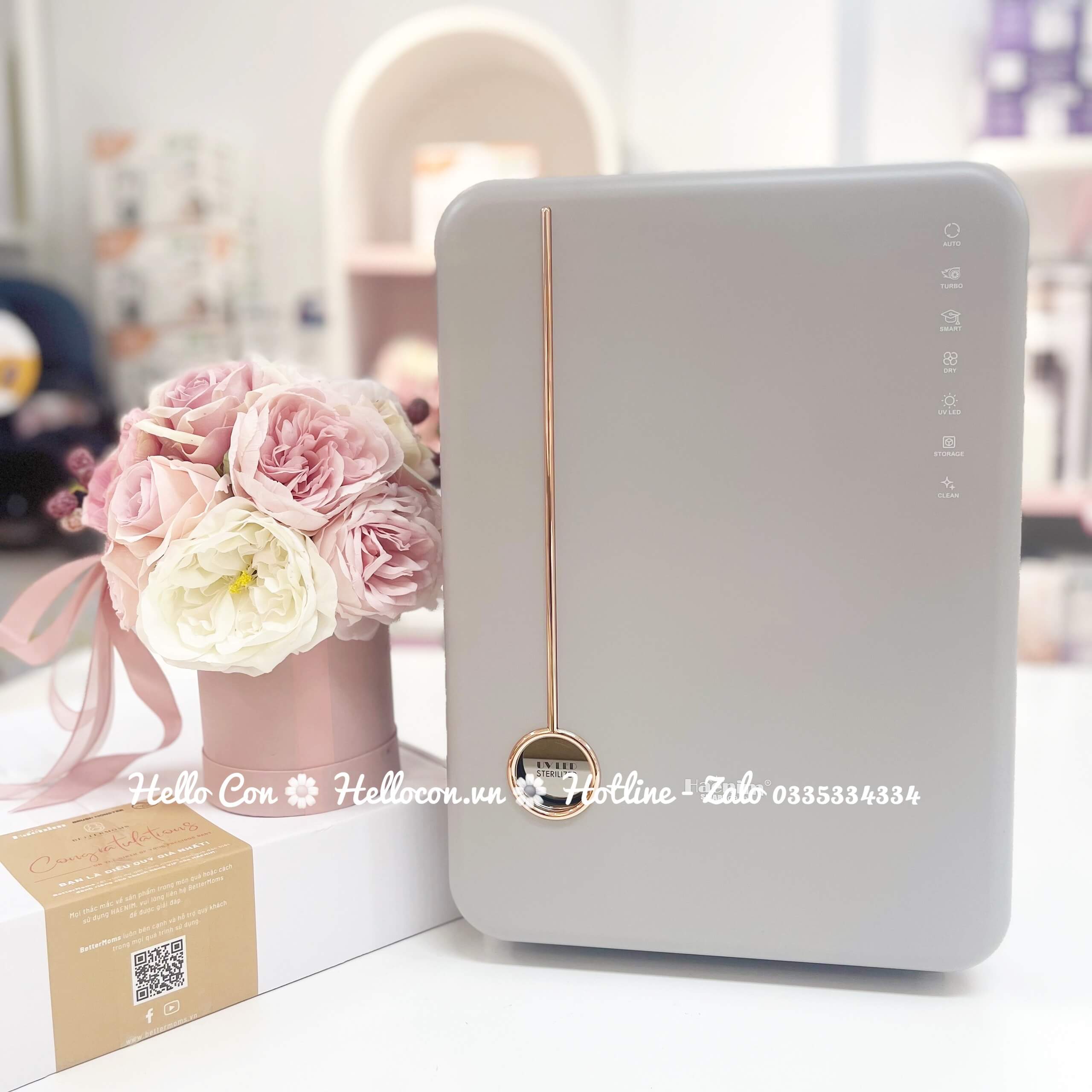 Máy tiệt trùng HAENIM UV LED Sterilizer 4G (Màu Grey Metal, màu Gray Gold, màu White Gold) — ảnh 2