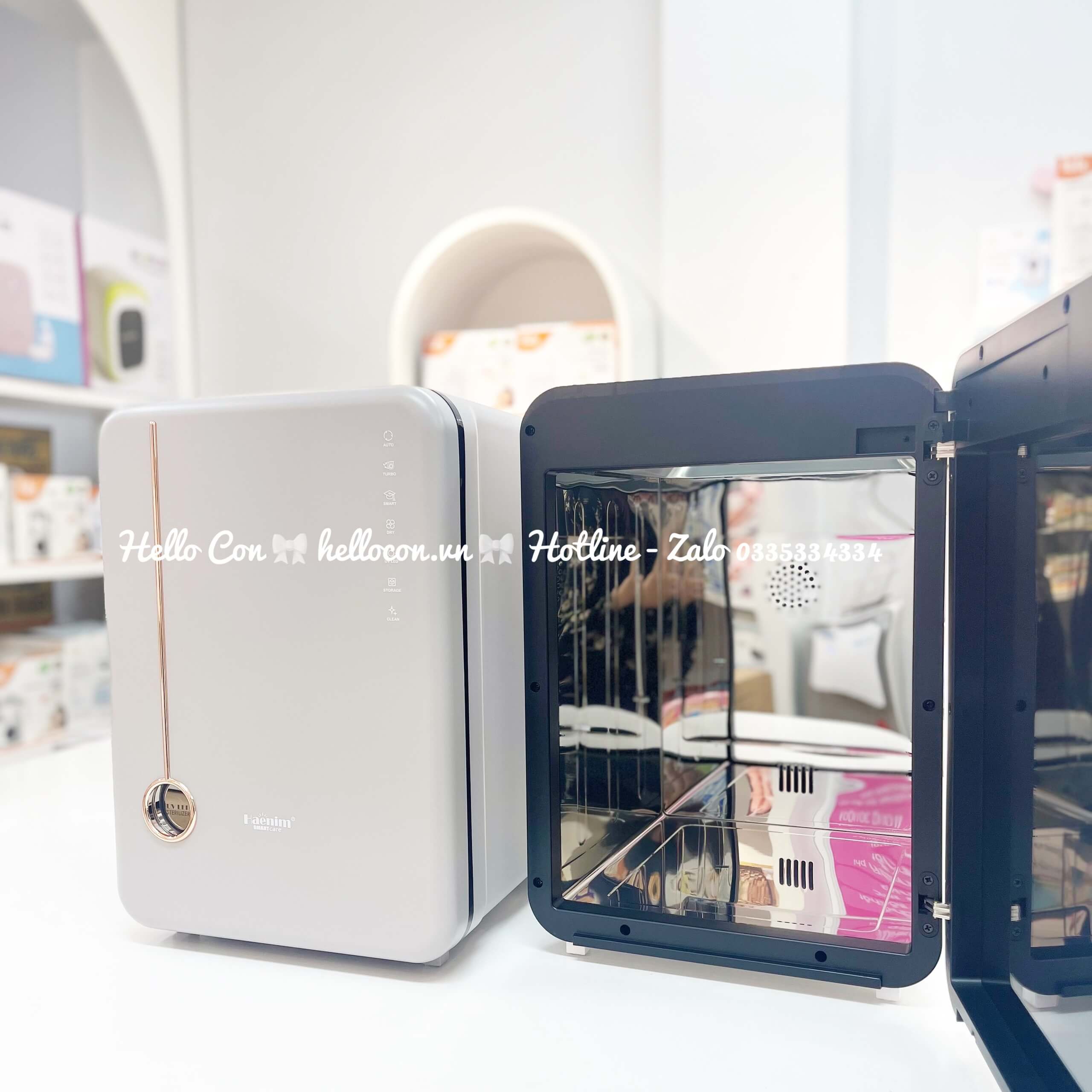 Máy tiệt trùng HAENIM UV LED Sterilizer 4G (Màu Grey Metal, màu Gray Gold, màu White Gold) — ảnh 3