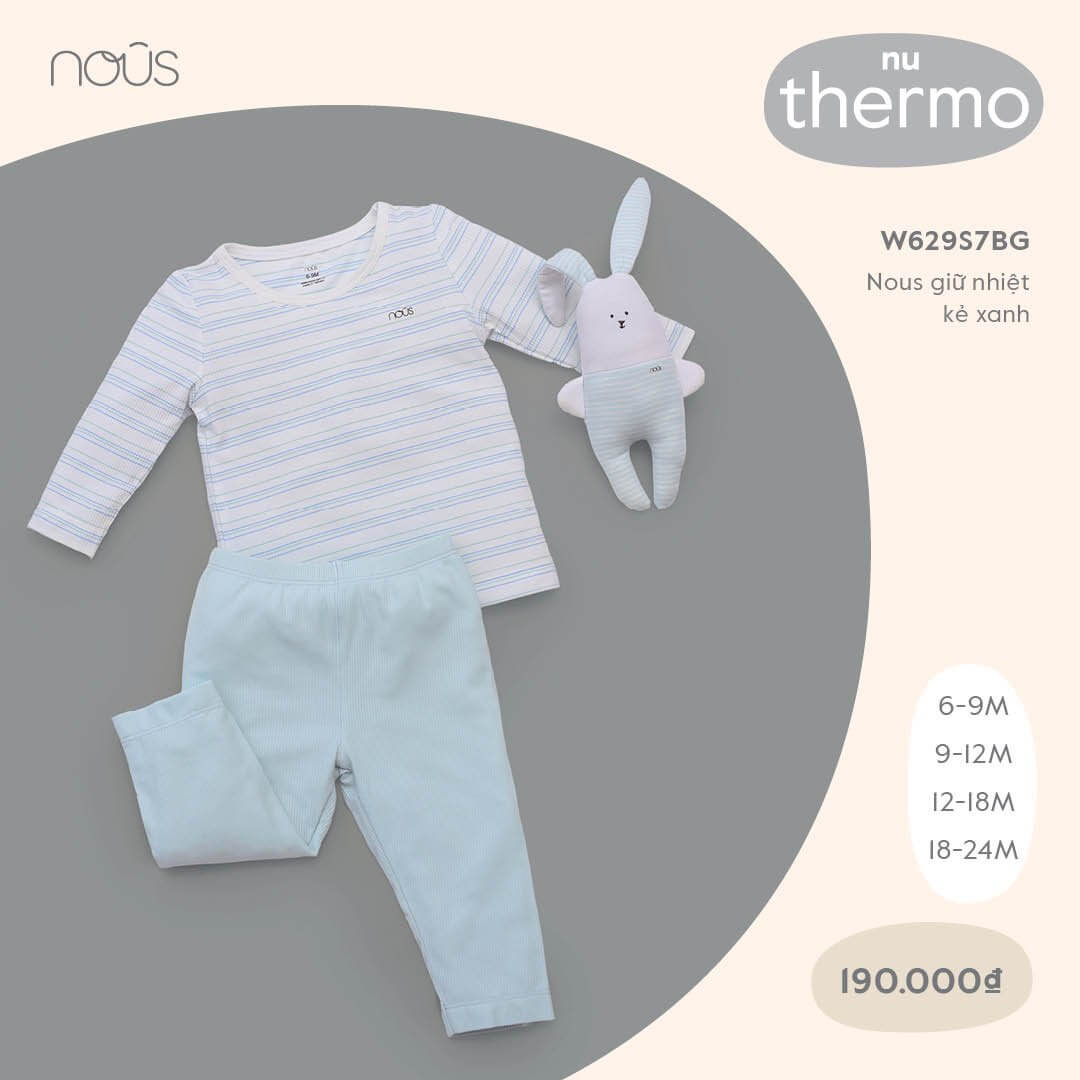Nous giữ nhiệt kẻ (6M, 9M, 12M, 18M), (Màu Xanh, màu Hồng) — ảnh 2