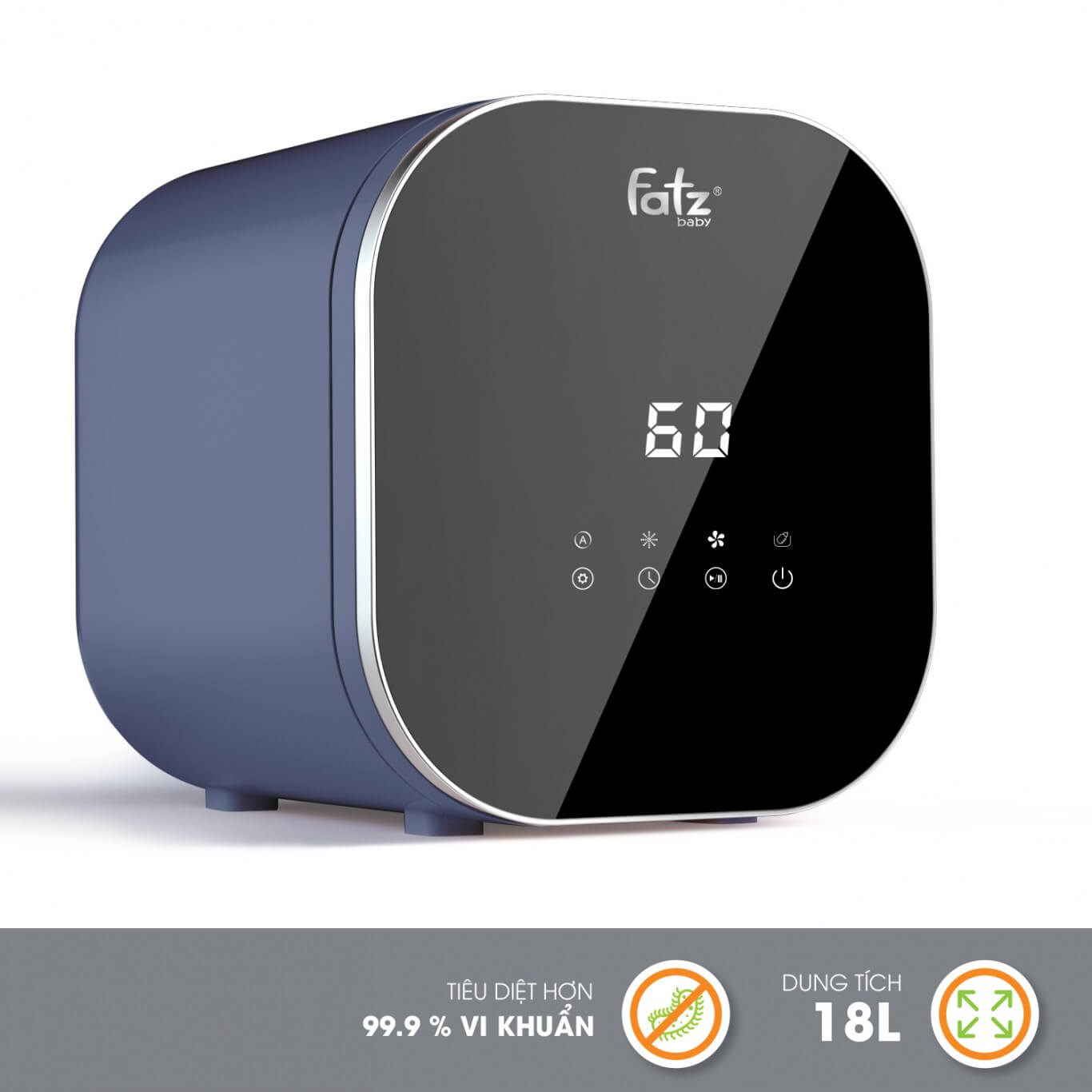 MÁY TIỆT TRÙNG SẤY KHÔ UV FATZBABY QUEEN 1 18L (Màu Lá, màu Xanh, màu Hồng)