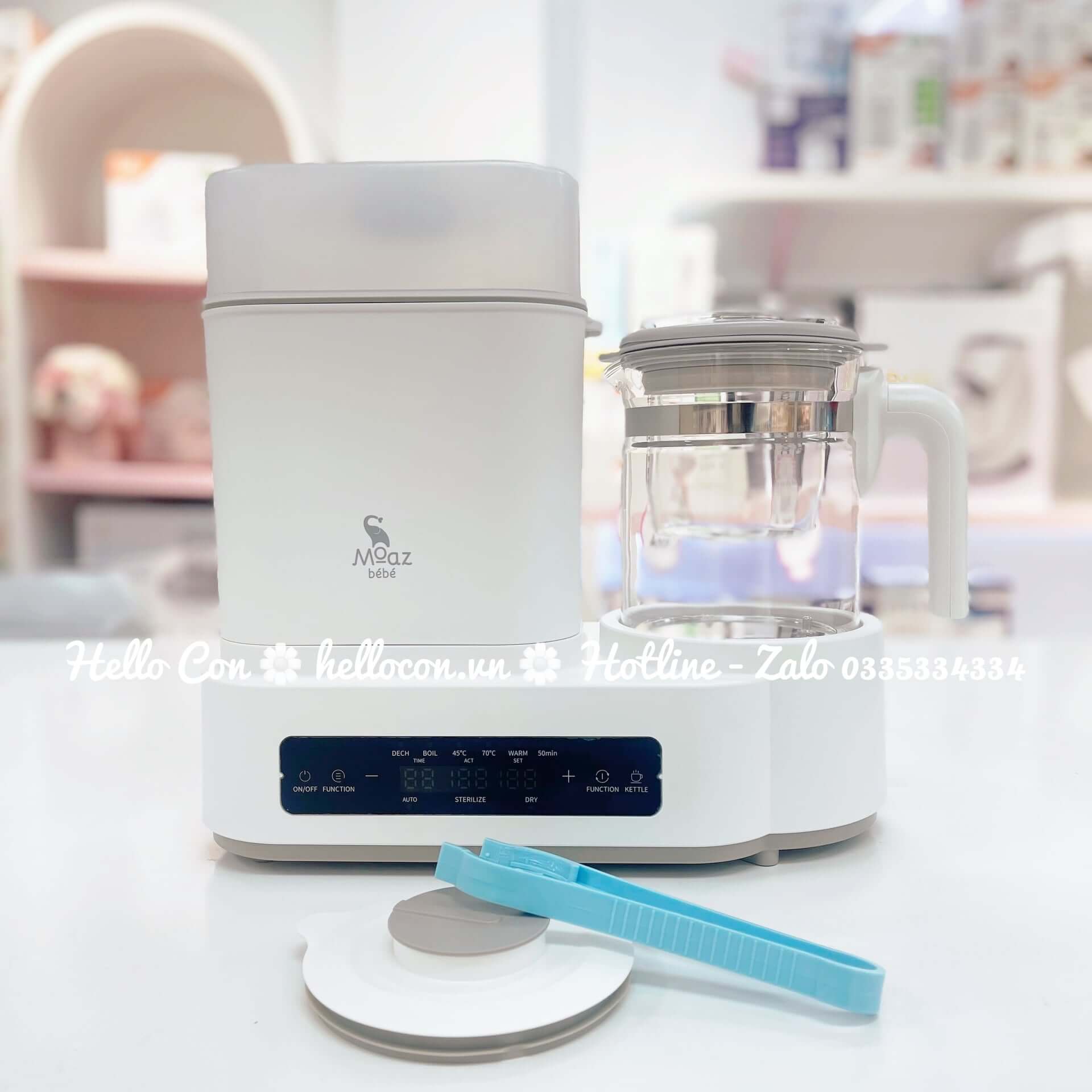 Máy tiệt trùng sấy khô kèm đun nước Moaz Bébé MB031