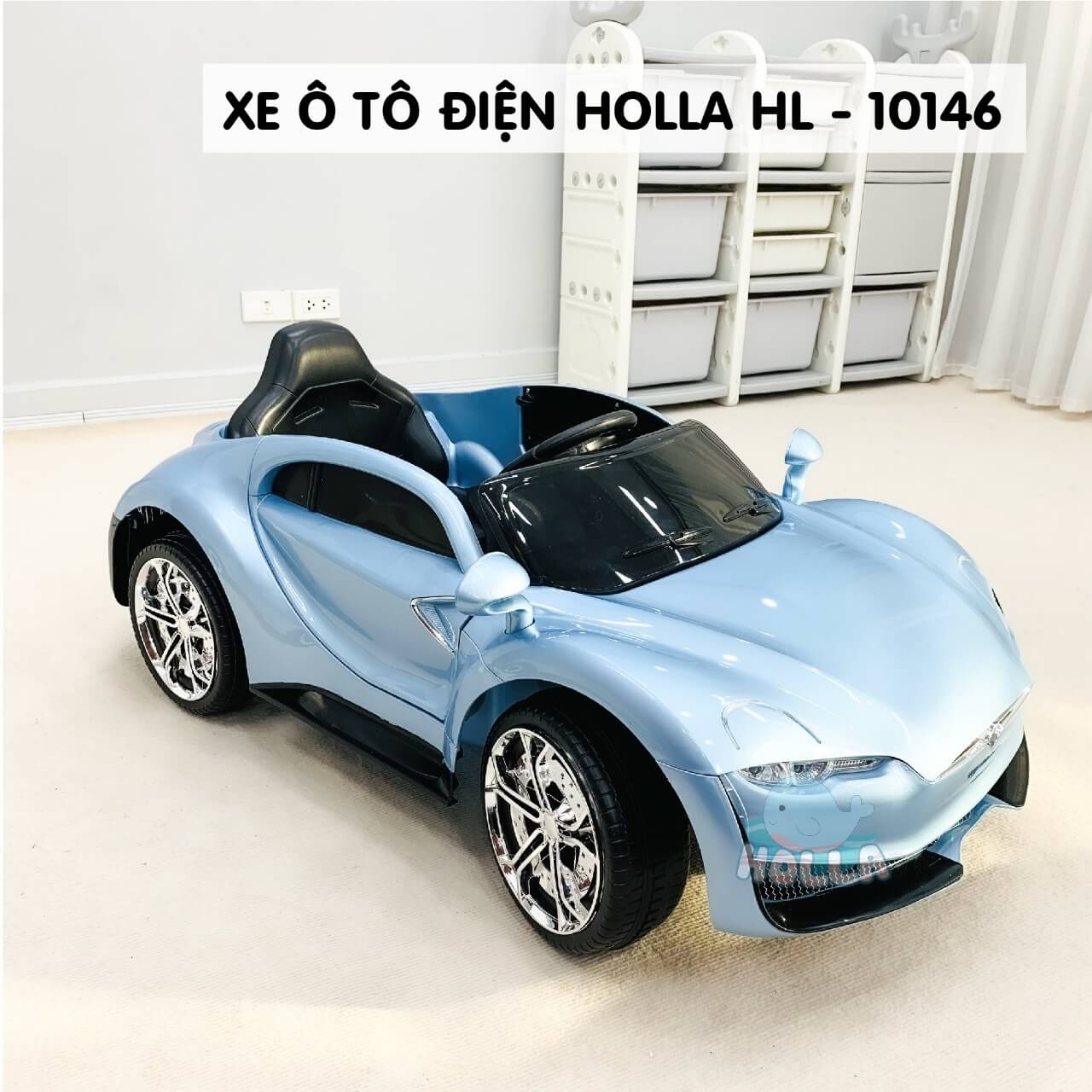 Xe ô tô điện Hollas siêu xe HL10146 (Màu đỏ bóng, màu trắng thường) — ảnh 3