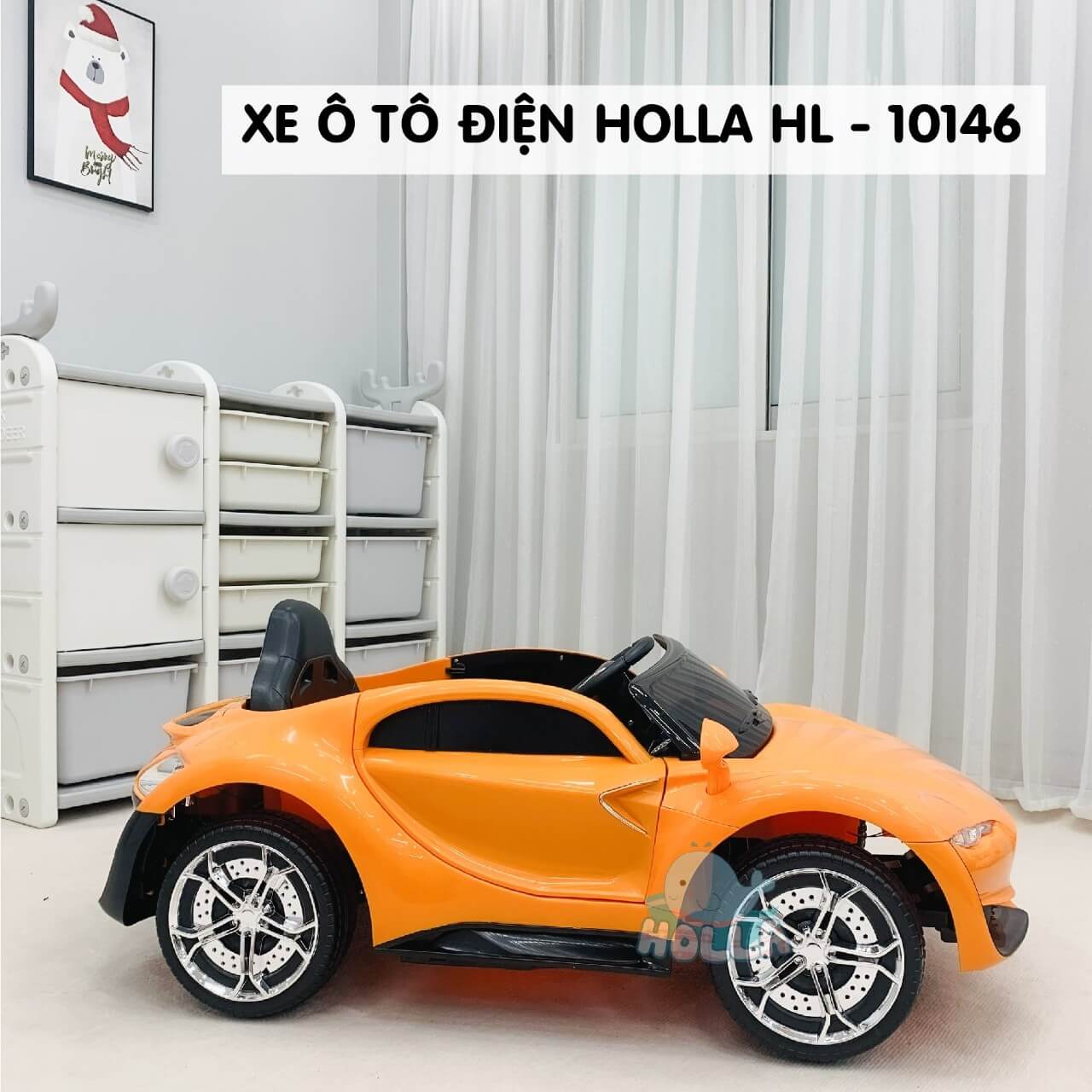 Xe ô tô điện Hollas siêu xe HL10146 (Màu đỏ bóng, màu trắng thường) — ảnh 5