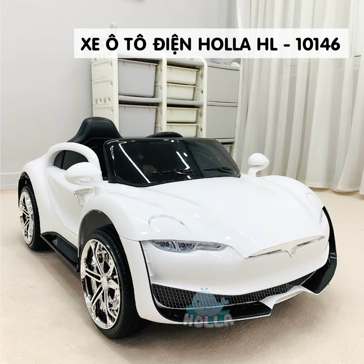 Xe ô tô điện Hollas siêu xe HL10146 (Màu đỏ bóng, màu trắng thường) — ảnh 7