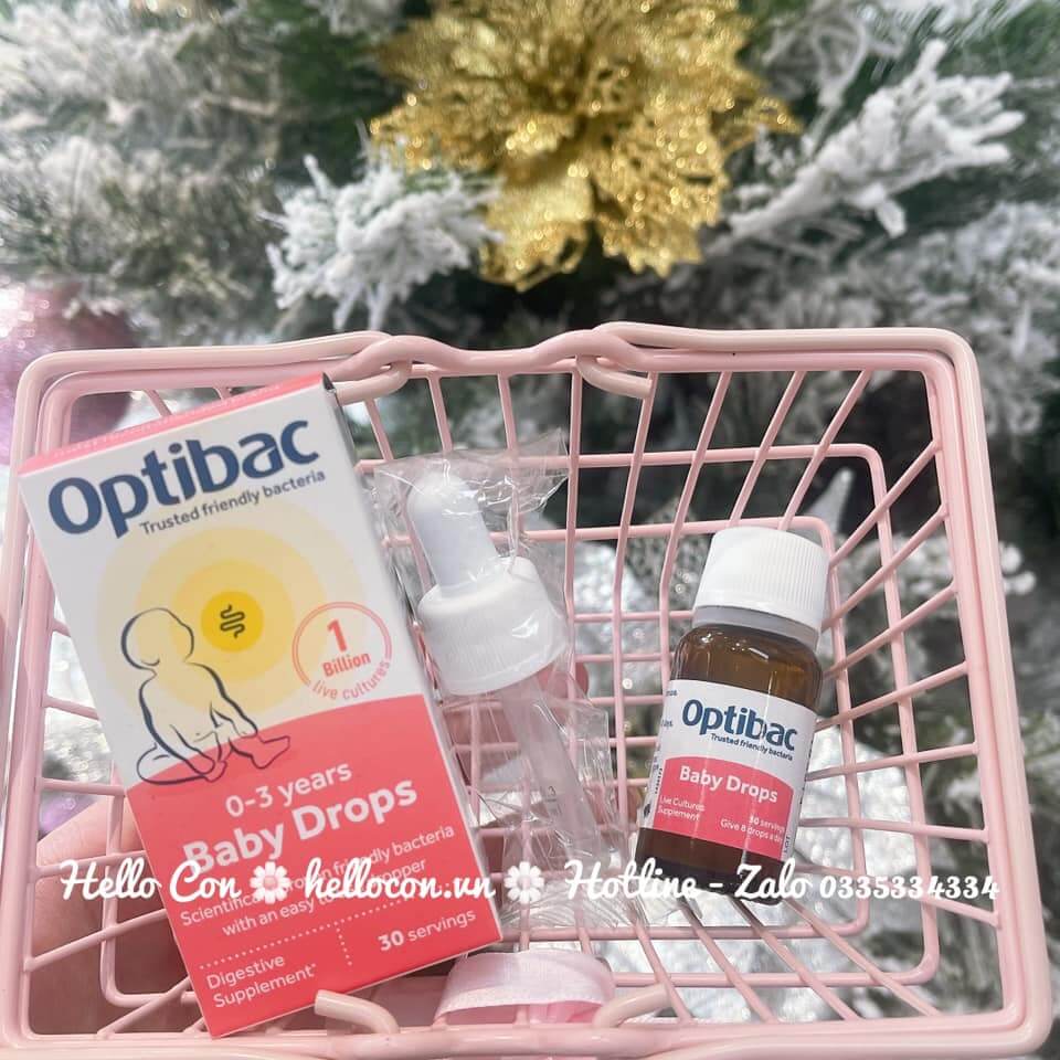 Men Vi Sinh Optibac Màu Hồng Dạng Giọt Cho Trẻ 0-3Y