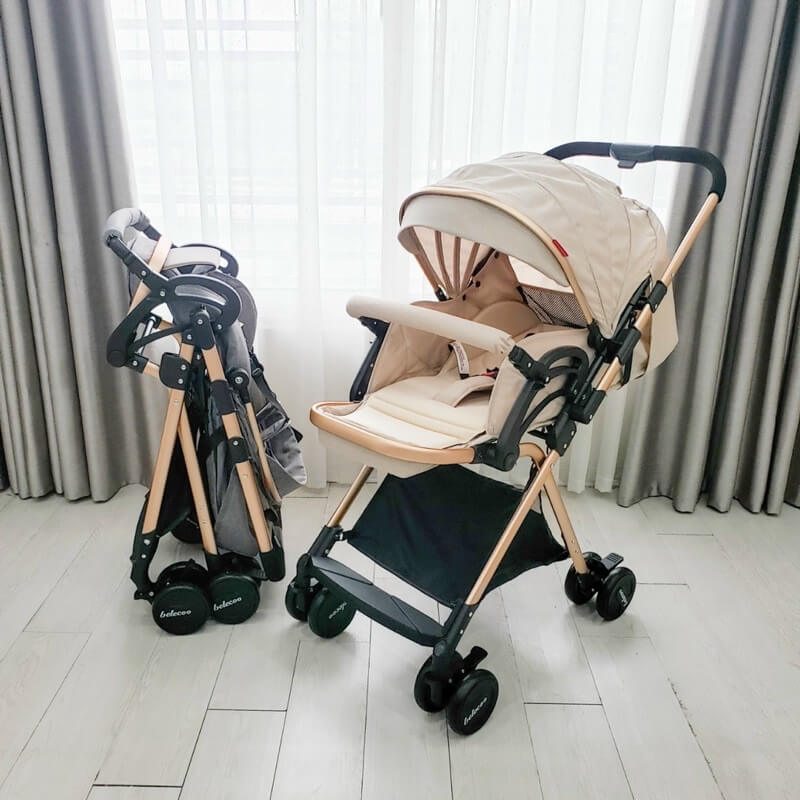 Xe đẩy Belecoo PM0206 (Màu Kem, màu Ghi, màu Rêu) — ảnh 3