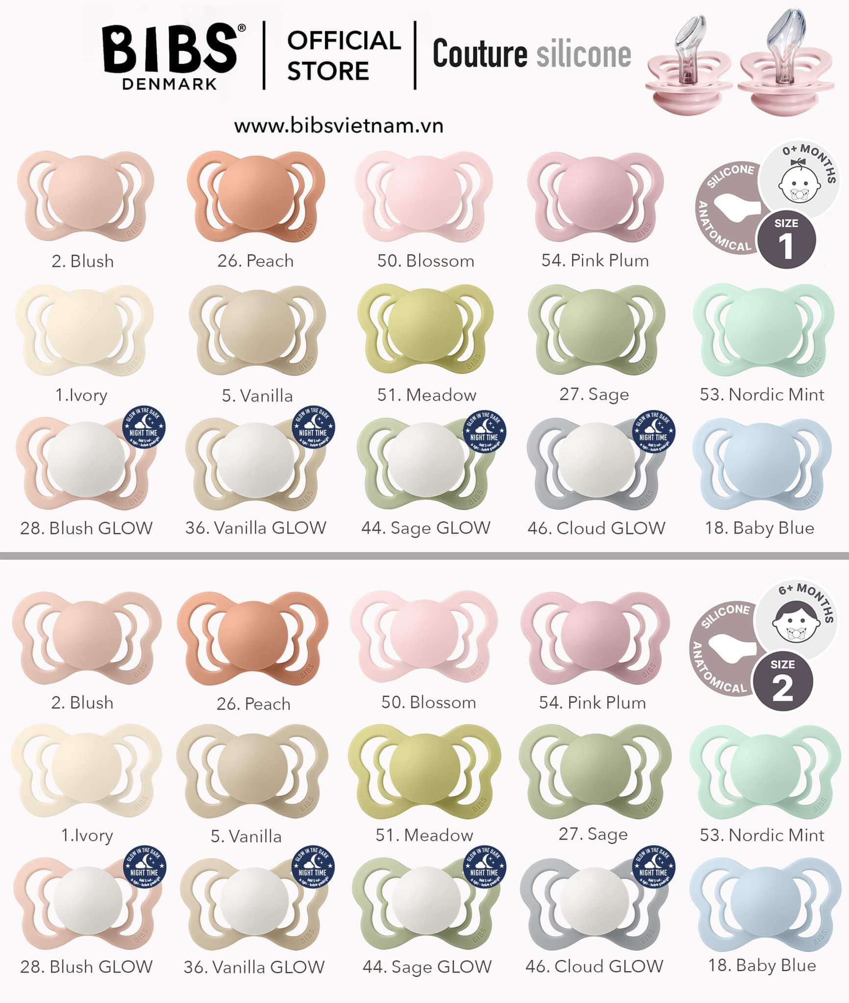 Ty ngậm Bibs Couture S Hàn Quốc (0-6M, 6-18M)