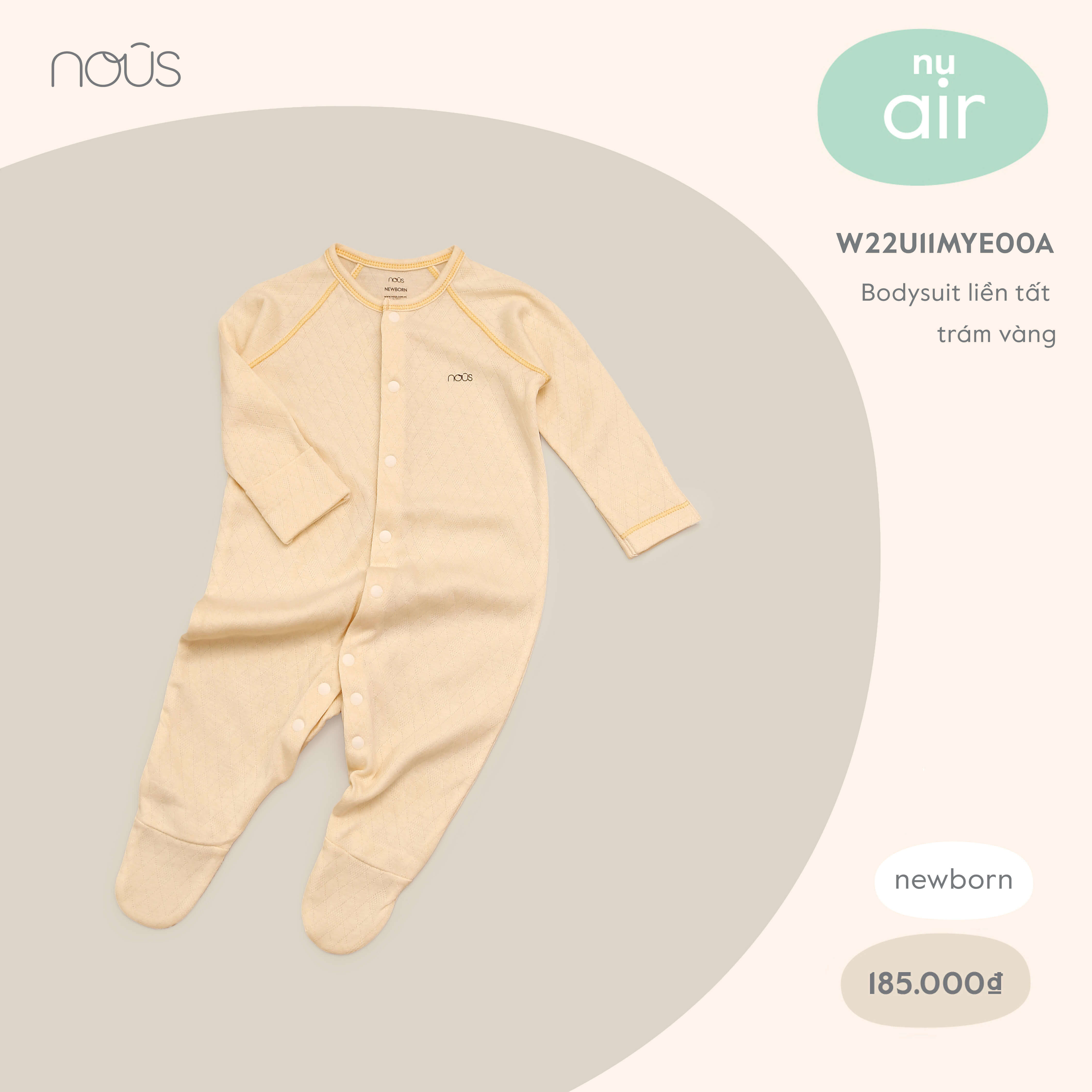 Nous Bodysuit liền tất trám vàng NB