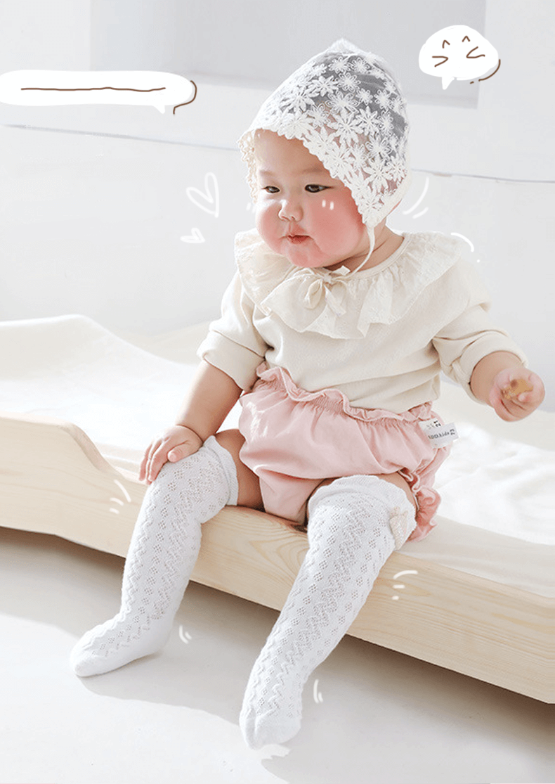 Set 3 đôi tất dài dệt lưới thoáng Cutie Nắng Của Mẹ — ảnh 3