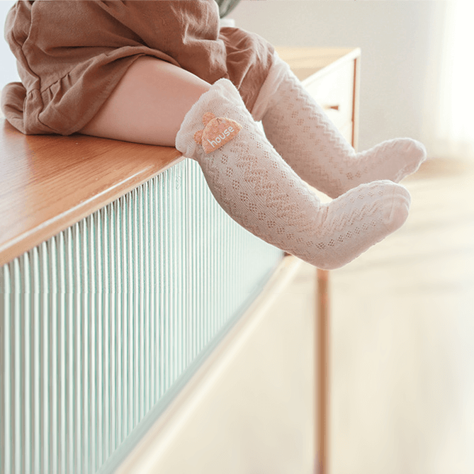 Set 3 đôi tất dài dệt lưới thoáng Cutie Nắng Của Mẹ — ảnh 5