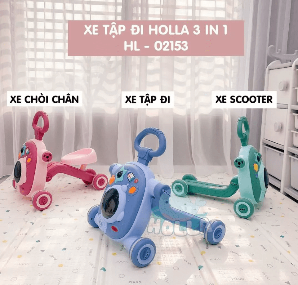 Xe tập đi Holla 3 trong 1