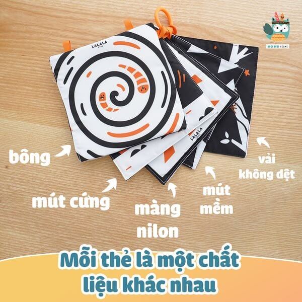 Thẻ vải 5 chất liệu Lalala Baby