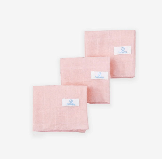 BA036 Khăn mặt Bu Baby Muslin Pack 3  - Free