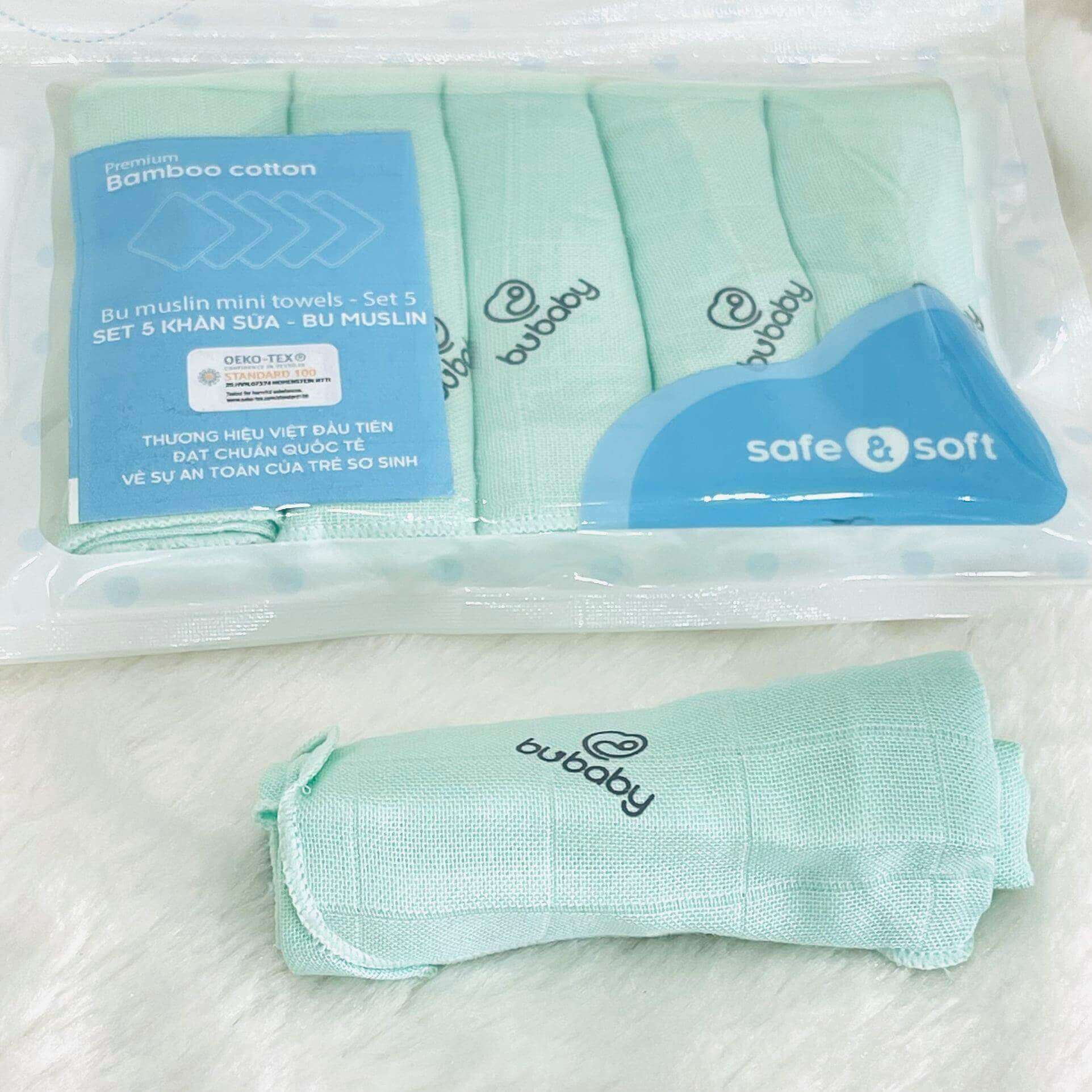 BA036 Khăn mặt Bu Baby Muslin Pack 3  - Free — ảnh 3