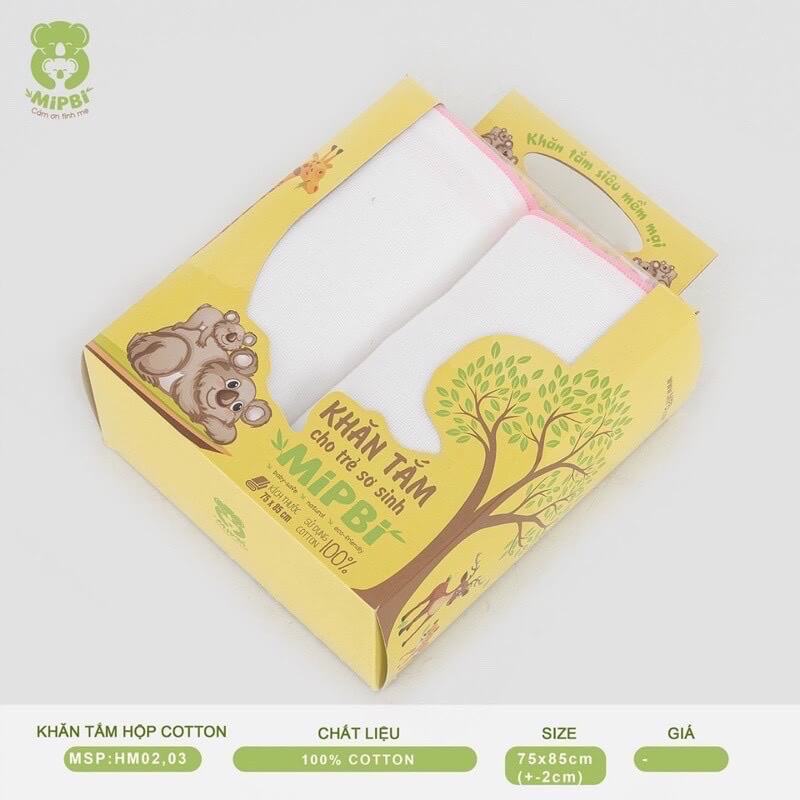 Khăn tắm hộp Mipbi ( hộp 2 khăn) — ảnh 2