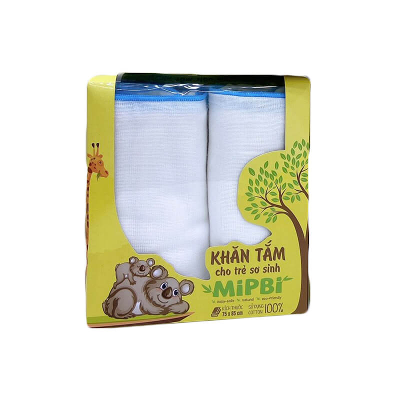 Khăn tắm hộp Mipbi ( hộp 2 khăn) — ảnh 3