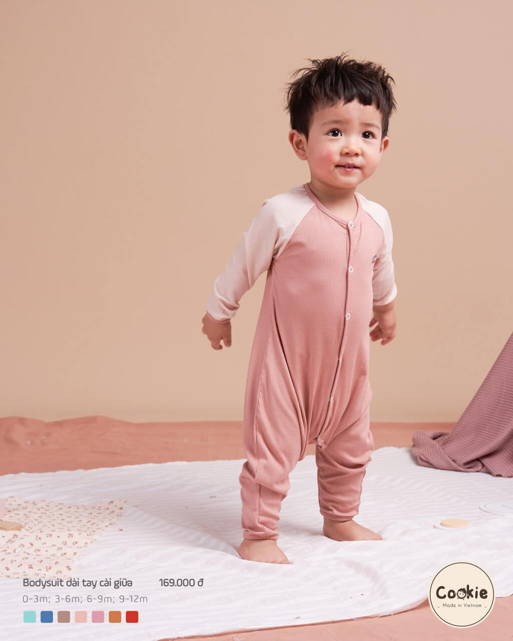 Bodysuit Cookie dài tay cài giữa — ảnh 8
