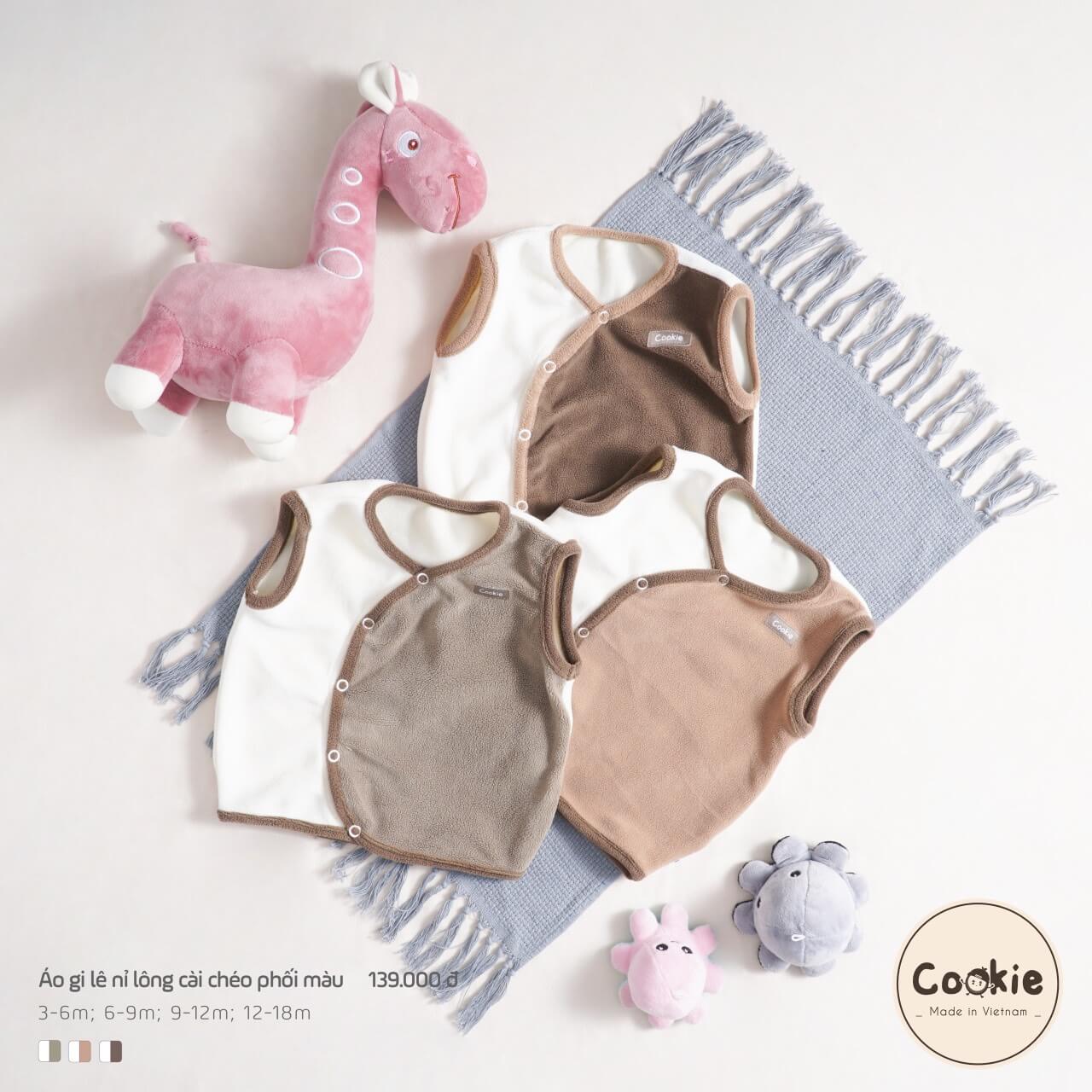 Áo gile Cookie nỉ lông — ảnh 3