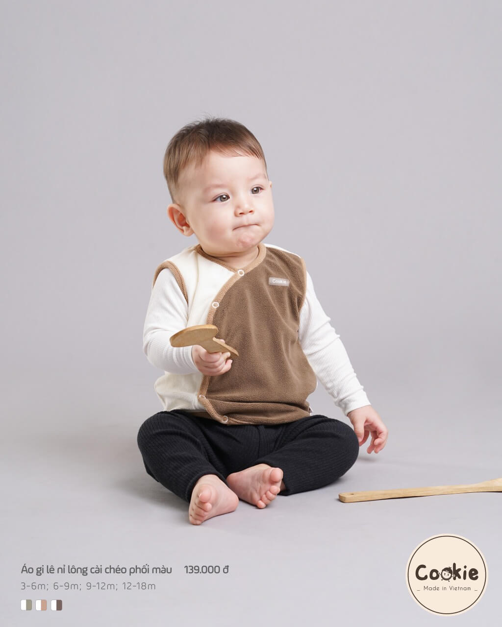 Áo gile Cookie nỉ lông — ảnh 6
