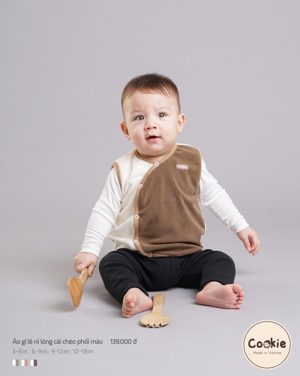 Áo gile Cookie nỉ lông — ảnh 7