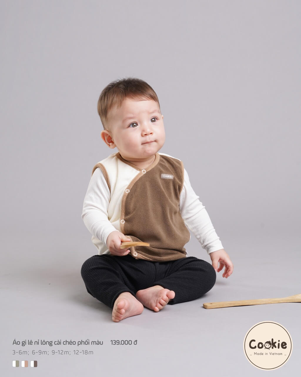 Áo gile Cookie nỉ lông — ảnh 8