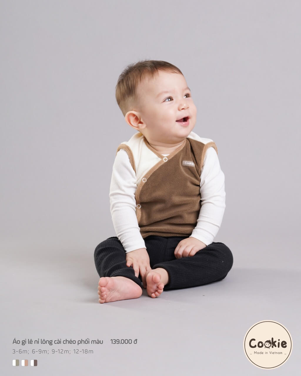 Áo gile Cookie nỉ lông — ảnh 9