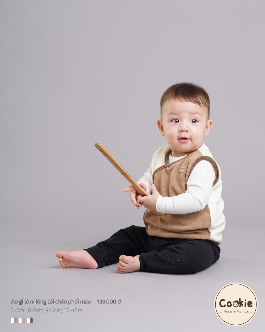 Áo gile Cookie nỉ lông — ảnh 14